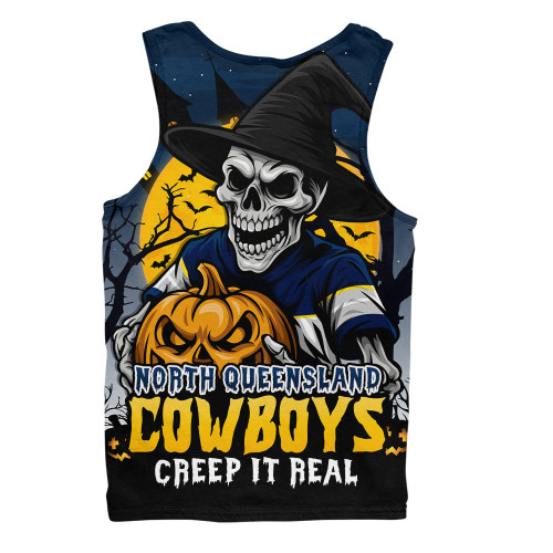 North Queensland Cowboys Men Singlet Dark Moon Rugby Halloween Battle Edition