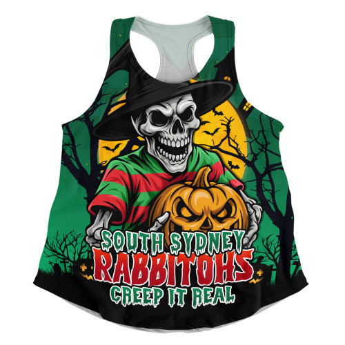 South Sydney Rabbitohs Women Racerback Singlet Dark Moon Rugby Halloween Battle Edition South Sydney Rabbitohs Women Racerback Singlet Dark Moon Rugby Halloween Battle Edition