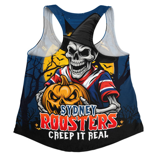 Sydney Roosters Women Racerback Singlet Dark Moon Rugby Halloween Battle Edition