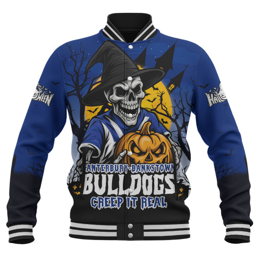 Canterbury-Bankstown Bulldogs Baseball Jacket Dark Moon Rugby Halloween Battle Edition Canterbury-Bankstown Bulldogs Baseball Jacket Dark Moon Rugby Halloween Battle Edition