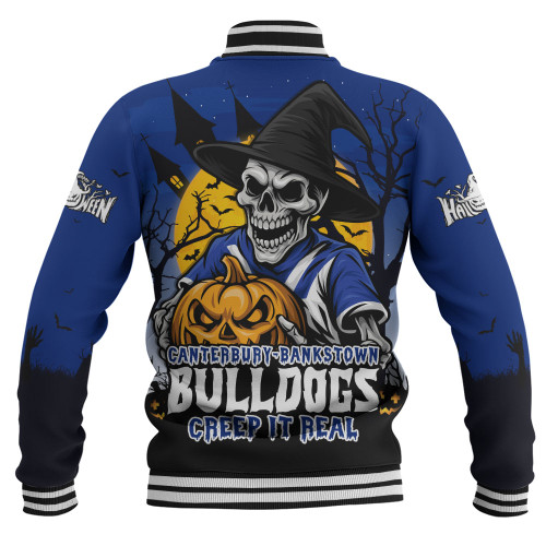 Canterbury-Bankstown Bulldogs Baseball Jacket Dark Moon Rugby Halloween Battle Edition Canterbury-Bankstown Bulldogs Baseball Jacket Dark Moon Rugby Halloween Battle Edition