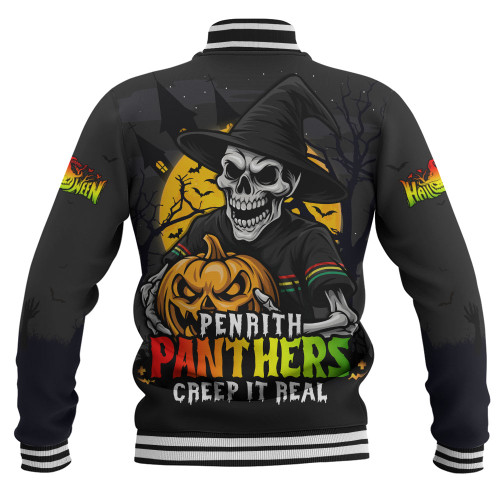 Penrith Panthers Baseball Jacket Dark Moon Rugby Halloween Battle Edition