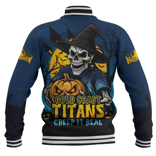 Gold Coast Titans Baseball Jacket Dark Moon Rugby Halloween Battle Edition