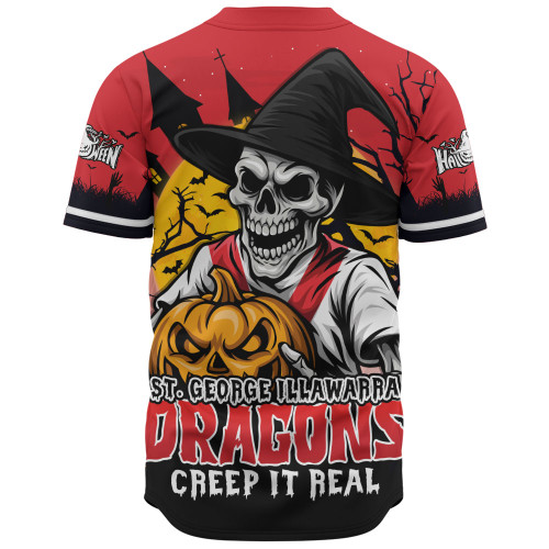 St. George Illawarra Dragons Baseball Shirt Dark Moon Rugby Halloween Battle Edition
