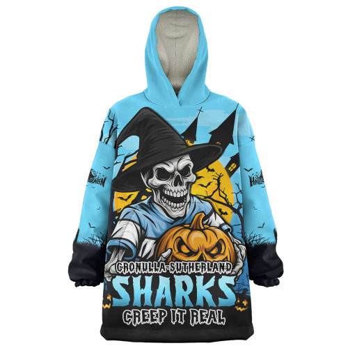 Cronulla-Sutherland Sharks Snug Hoodie Dark Moon Rugby Halloween Battle Edition