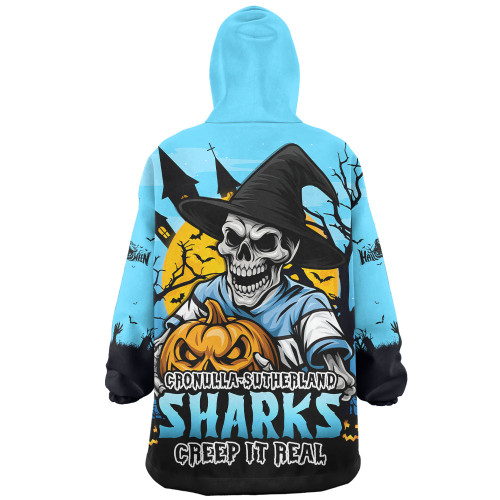Cronulla-Sutherland Sharks Snug Hoodie Dark Moon Rugby Halloween Battle Edition