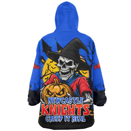 Newcastle Knights Snug Hoodie Dark Moon Rugby Halloween Battle Edition