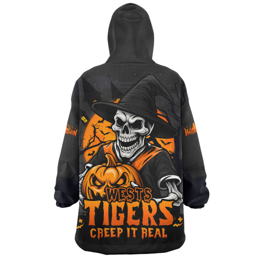 Wests Tigers Snug Hoodie Dark Moon Rugby Halloween Battle Edition