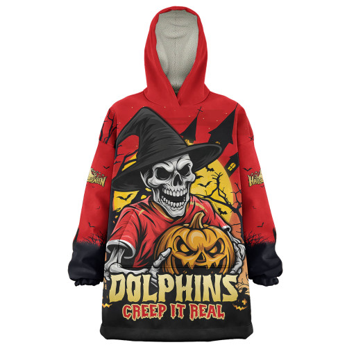 Redcliffe Dolphins Snug Hoodie Dark Moon Rugby Halloween Battle Edition
