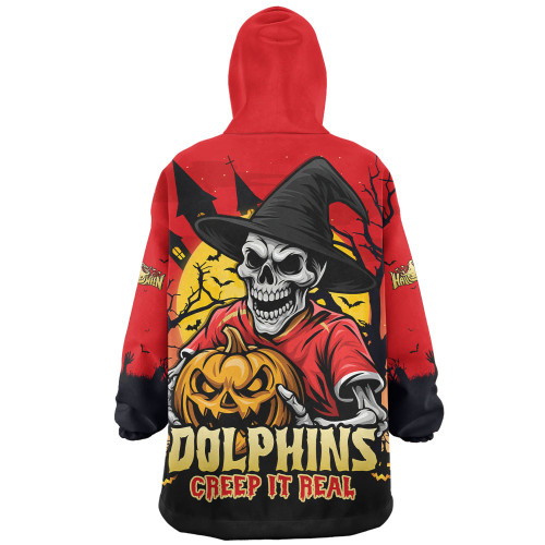 Redcliffe Dolphins Snug Hoodie Dark Moon Rugby Halloween Battle Edition
