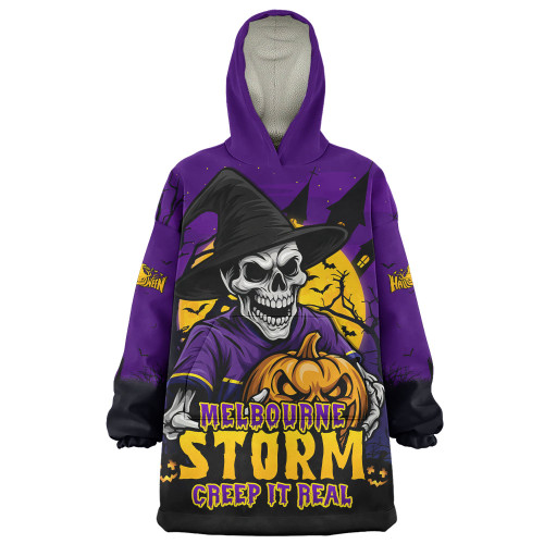 Melbourne Storm Snug Hoodie Dark Moon Rugby Halloween Battle Edition