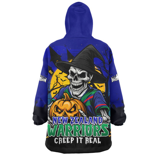 New Zealand Warriors Snug Hoodie Dark Moon Rugby Halloween Battle Edition