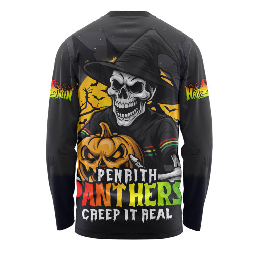Penrith Panthers Long Sleeve T-shirt Dark Moon Rugby Halloween Battle Edition