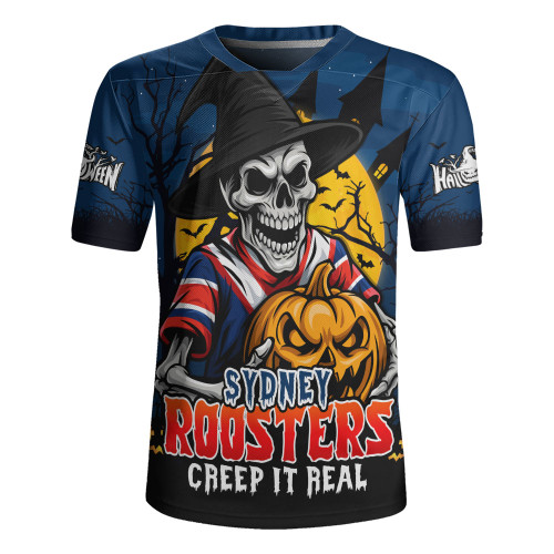 Sydney Roosters Rugby Jersey Dark Moon Rugby Halloween Battle Edition