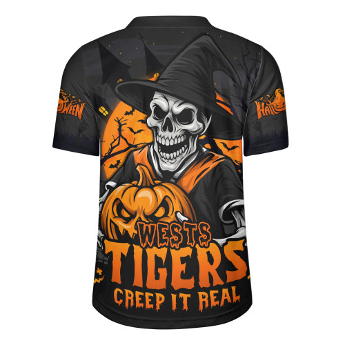 Wests Tigers Rugby Jersey Dark Moon Rugby Halloween Battle Edition