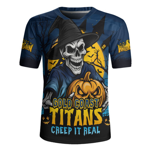 Gold Coast Titans Rugby Jersey Dark Moon Rugby Halloween Battle Edition