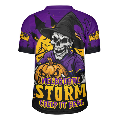 Melbourne Storm Rugby Jersey Dark Moon Rugby Halloween Battle Edition