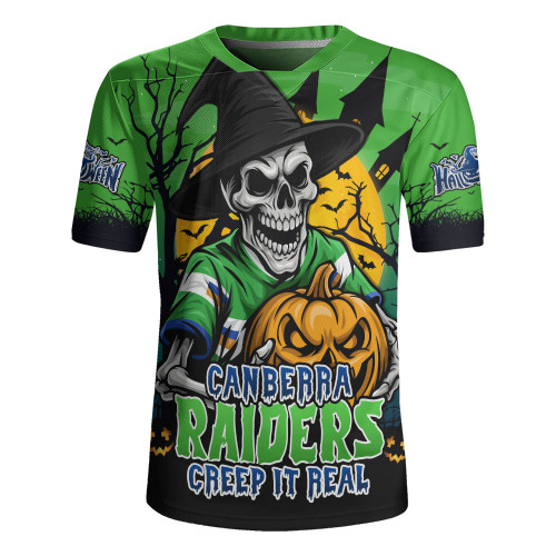 Canberra Raiders Rugby Jersey Dark Moon Rugby Halloween Battle Edition