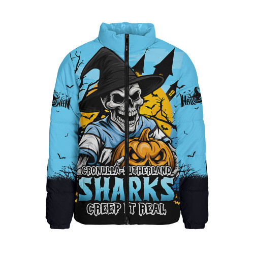 Cronulla-Sutherland Sharks Padded Jacket Dark Moon Rugby Halloween Battle Edition Cronulla-Sutherland Sharks Padded Jacket Dark Moon Rugby Halloween Battle Edition