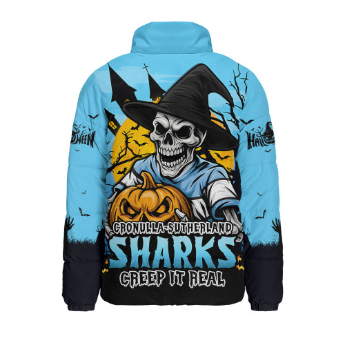 Cronulla-Sutherland Sharks Padded Jacket Dark Moon Rugby Halloween Battle Edition Cronulla-Sutherland Sharks Padded Jacket Dark Moon Rugby Halloween Battle Edition