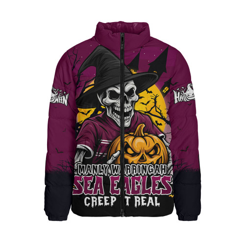 Manly Warringah Sea Eagles Padded Jacket Dark Moon Rugby Halloween Battle Edition