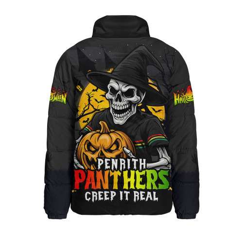 Penrith Panthers Padded Jacket Dark Moon Rugby Halloween Battle Edition