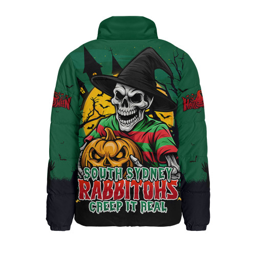 South Sydney Rabbitohs Padded Jacket Dark Moon Rugby Halloween Battle Edition