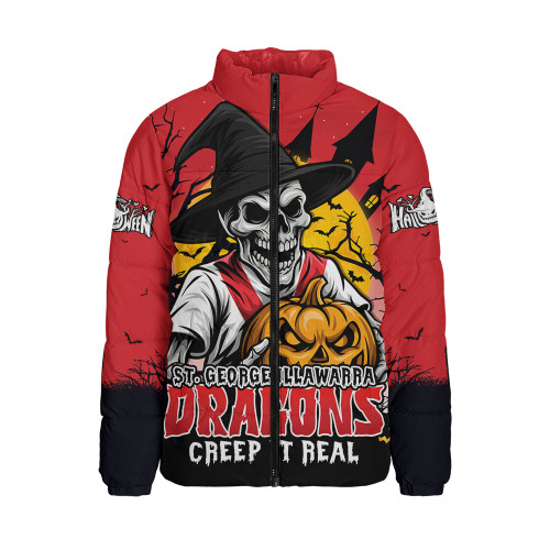 St. George Illawarra Dragons Padded Jacket Dark Moon Rugby Halloween Battle Edition