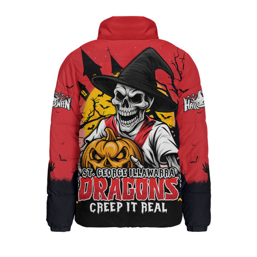 St. George Illawarra Dragons Padded Jacket Dark Moon Rugby Halloween Battle Edition