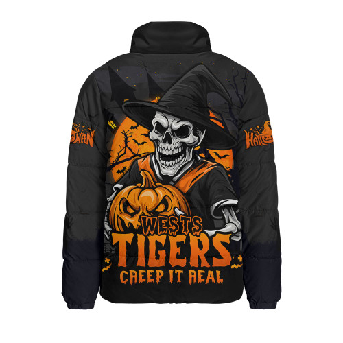 Wests Tigers Padded Jacket Dark Moon Rugby Halloween Battle Edition