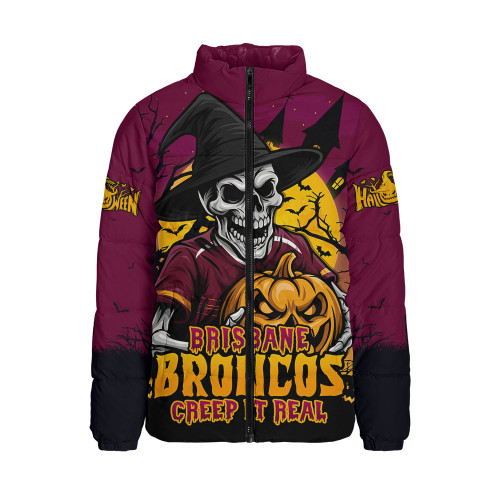 Brisbane Broncos Padded Jacket Dark Moon Rugby Halloween Battle Edition