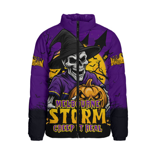Melbourne Storm Padded Jacket Dark Moon Rugby Halloween Battle Edition Melbourne Storm Padded Jacket Dark Moon Rugby Halloween Battle Edition