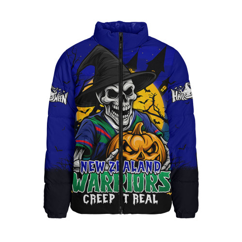 New Zealand Warriors Padded Jacket Dark Moon Rugby Halloween Battle Edition