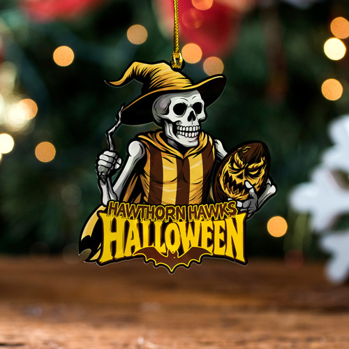 Hawthorn Wood Acrylic Ornament Wicked Halloween Skeleton Spirit