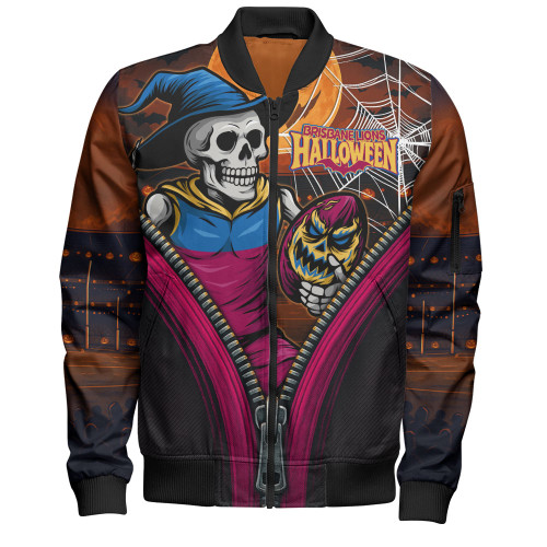 Brisbane Lions Bomber Jacket Halloween Night Reaper Zipper