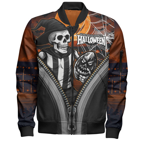 Collingwood Bomber Jacket Halloween Night Reaper Zipper
