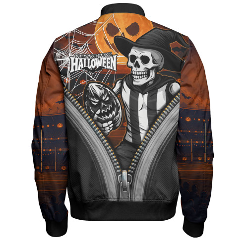Collingwood Bomber Jacket Halloween Night Reaper Zipper