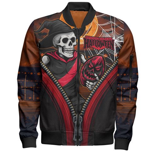 Essendon Bomber Jacket Halloween Night Reaper Zipper