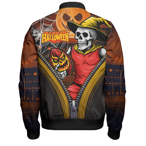 Gold Coast SUNS Bomber Jacket Halloween Night Reaper Zipper Gold Coast SUNS Bomber Jacket Halloween Night Reaper Zipper