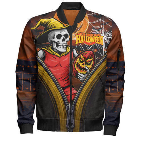 Gold Coast SUNS Bomber Jacket Halloween Night Reaper Zipper