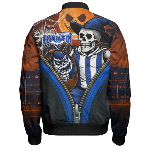 North Melbourne Bomber Jacket Halloween Night Reaper Zipper