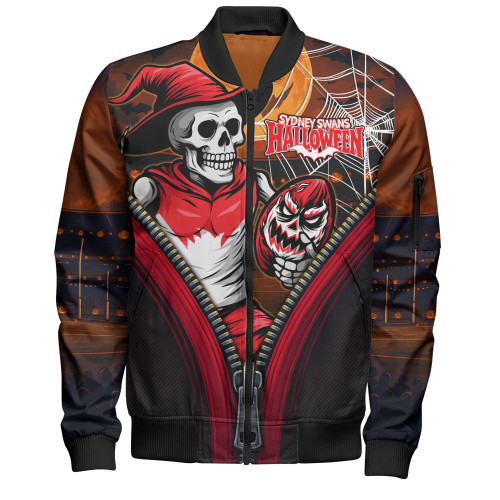 Sydney Swans Bomber Jacket Halloween Night Reaper Zipper