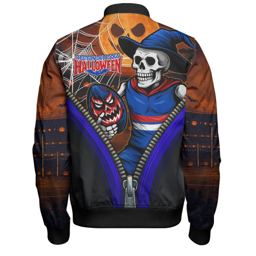 Western Bulldogs Bomber Jacket Halloween Night Reaper Zipper