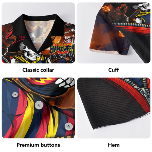Adelaide Crows Hawaiian Shirt Halloween Night Reaper Zipper Adelaide Crows Hawaiian Shirt Halloween Night Reaper Zipper