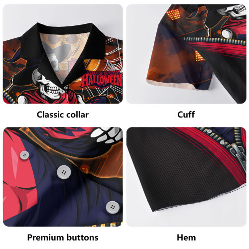 Melbourne Hawaiian Shirt Halloween Night Reaper Zipper Melbourne Hawaiian Shirt Halloween Night Reaper Zipper