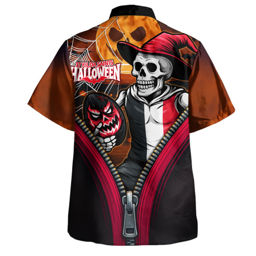 St Kilda Hawaiian Shirt Halloween Night Reaper Zipper