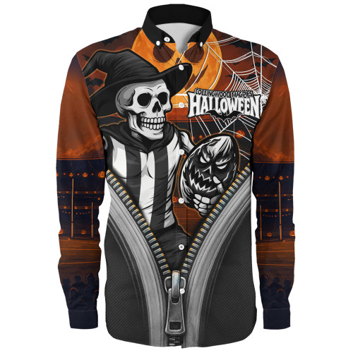 Collingwood Long Sleeve Shirt Halloween Night Reaper Zipper