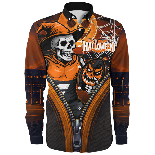 GWS GIANTS Long Sleeve Shirt Halloween Night Reaper Zipper