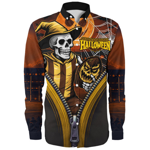 Hawthorn Long Sleeve Shirt Halloween Night Reaper Zipper