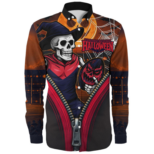 Melbourne Long Sleeve Shirt Halloween Night Reaper Zipper